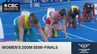 Women’s 200m semi-finals featuring Audrey Leduc and two other Canadians on Day 7 of Glasgow 2026