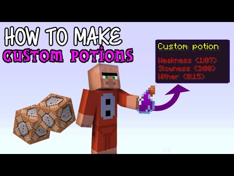 How to make CUSTOM POTIONS in vanilla Minecraft! [Bedrock ONLY] (FULL tutorial) #minecraft