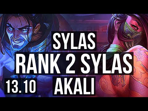 SYLAS vs AKALI (MID) | Rank 2 Sylas, 8/1/6, Godlike, Rank 22 | TR Challenger | 13.10