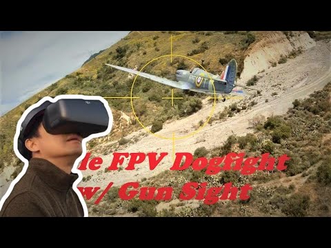 RC Spitfire Dogfight from Cockpit w Head-tracker FPV & Reflector Gun Sight 💥💥💥