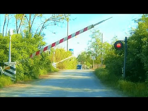 Passaggio a livello Cassine (AL) Strada Giara treno in transito #passaggioalivello #cassine