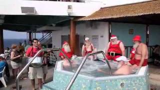 Kelly McGuire & SANTA -Merry Christmas Island Style-  on a Cruise after Christmas Eve