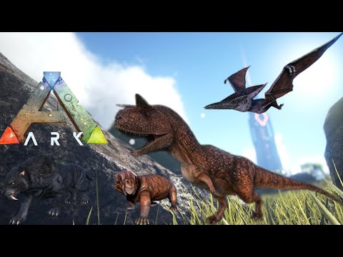 Ark Mobile - Domei um Carnotauro, Tenho 3 novos membros, Viajando no mapa. #3