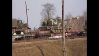 preview picture of video 'Russian Army Delivery at Klimovo - March 25, 2014'