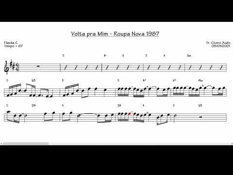 Volta pra Mim - Roupa Nova 1987 (Flauta C) [Partitura playback]