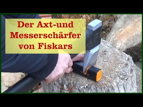 Der Fiskars Axt und Messerschärfer