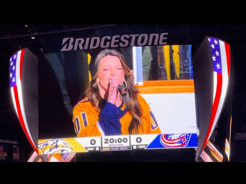 Taryn Papa National Anthem @ Predators vs Blue Jackets