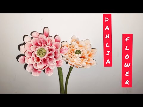 DIY Air Dry Clay Dahlia flower full tutorial