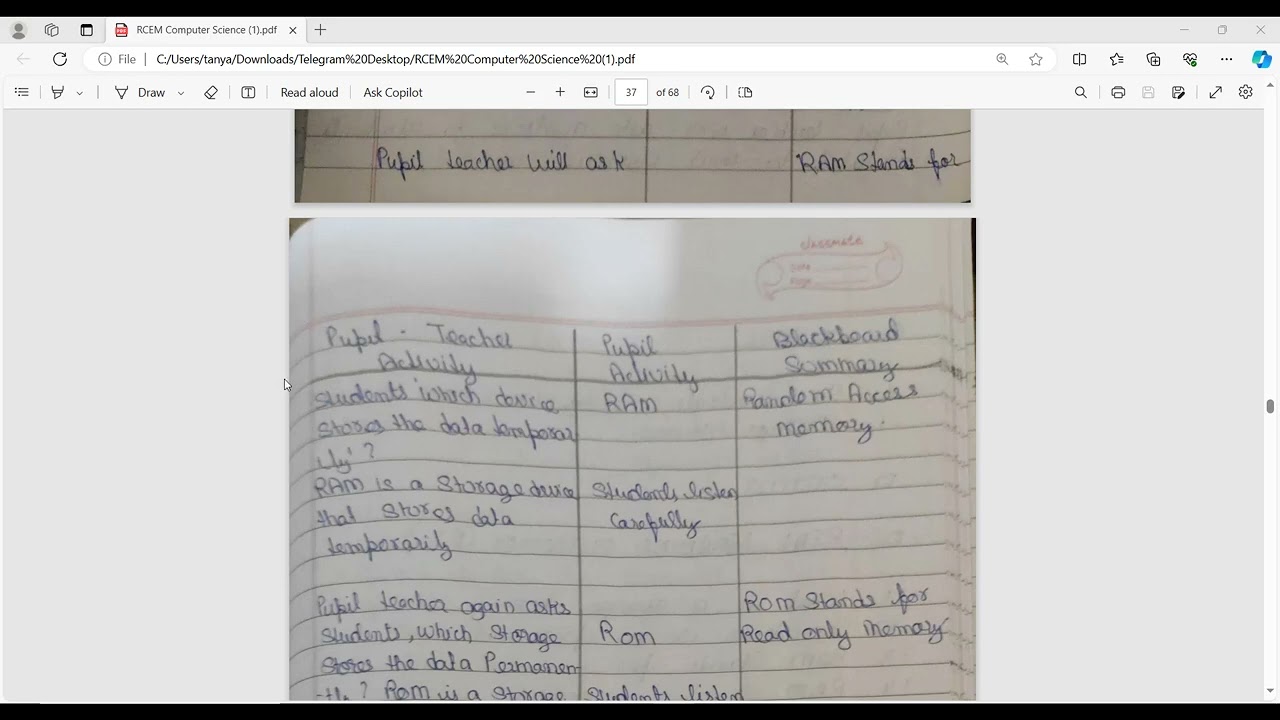 Computer Science Lesson Plan | RCEM Lesson Plan | B.Ed Lesson Plan | Storage Devices