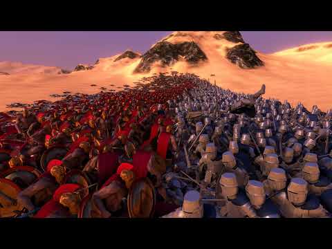 8,000 Heavy Knights vs 2,000 Spartans Ultimate Epic Battle Simulator  UEBS