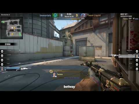 Twistzz 4K with 1v3 clutch vs Immortals [ ESL One Cologne 2017 ]