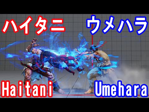 【スト5】SF5 ▰ Umehara(Ryu) VS Haitani(Necalli)【J-CUP後のウメハラ対ハイタニ】