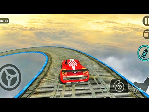 Impossible stunt car tracks 3d - Level - 14 | Red Car Driving - apk games | Car Racing Game