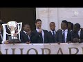 Real Madrid players and fan's celebrate club's 36th La Liga title | AFP
