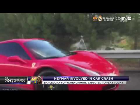 Neymar Crashes His Ferrari