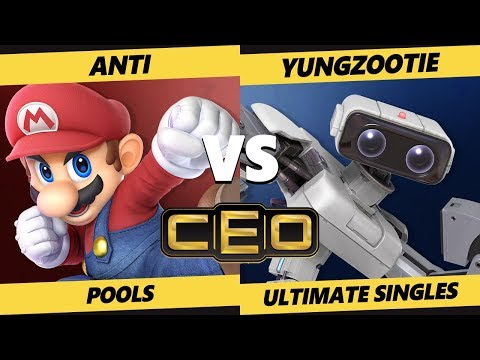 CEO 2019 SSBU - T1 | ANTi (Mario) Vs. YungZootie (ROB) Smash Ultimate Tournament Pools