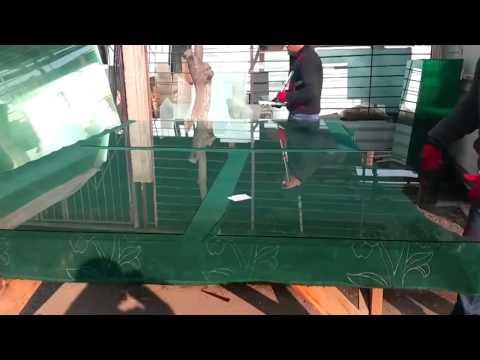 How To Perfectly Cut A Giant Glass Pane By Slamming It