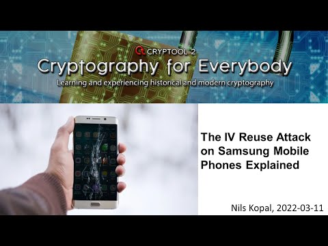 The IV Reuse Attack on Samsung Mobile Phones Explained