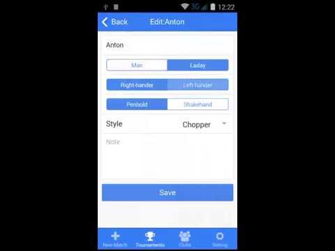 Table Tennis Match Log Video