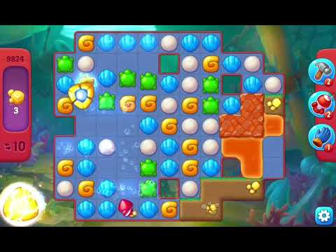 Fishdom Hard Level 9824 (with Double Lightning Boosters) @choraelmin