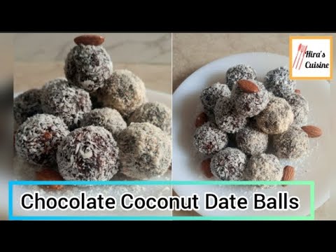 5 minutes recipe | Chocolate Coconut Date Balls Recipe by Hira's Cuisine
