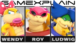 Koopalings in Smash Bros 3DS - All Bowser. Jr Alt Skins (Gameplay)