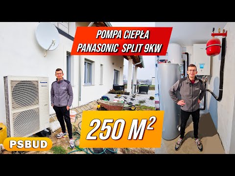 Ogrzewanie domu powietrzną pompą Panasonic 9kW Tcap