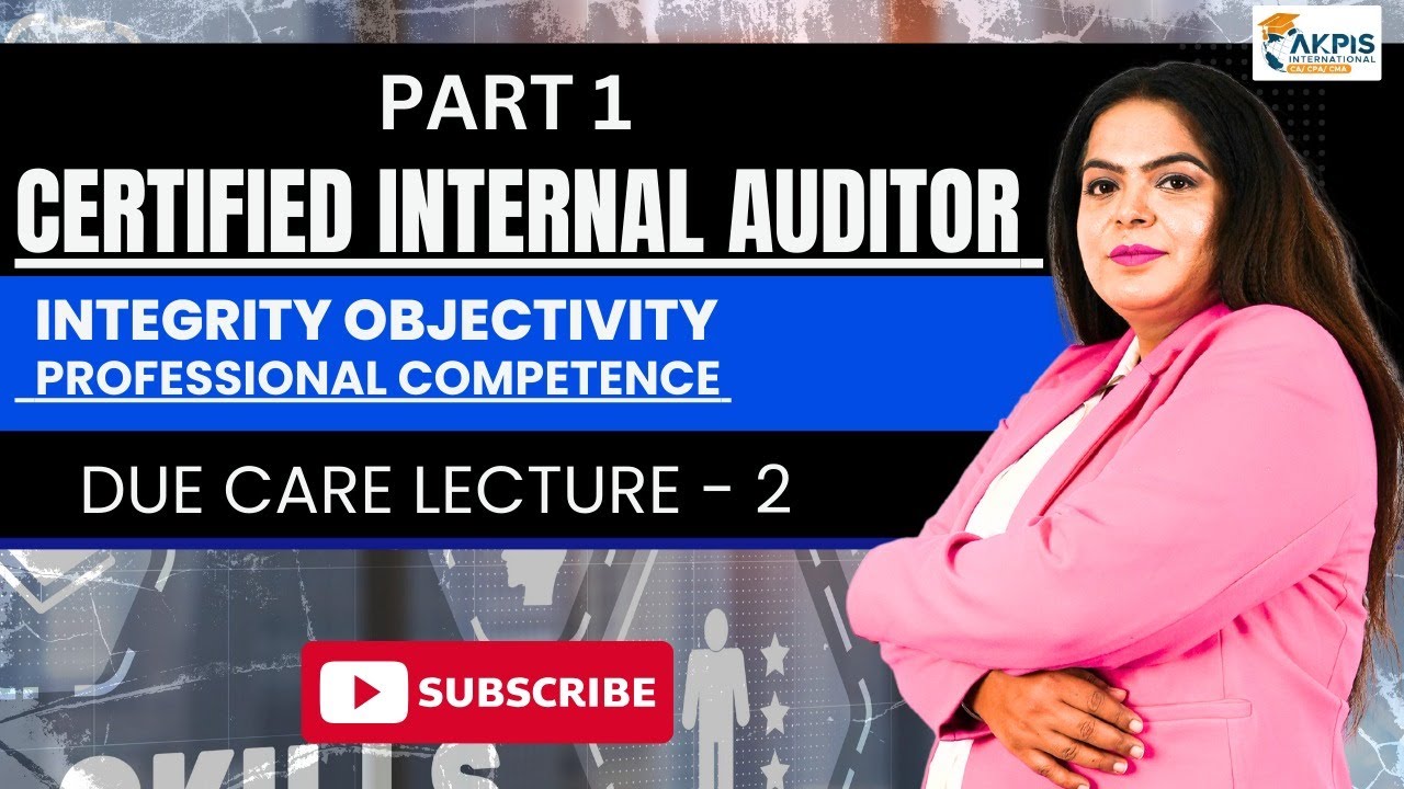 CERTIFIED INTERNAL AUDITOR  I  P1 L 2 Impairment to independence in IAA, and objectivity for Auditor