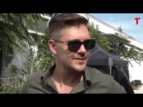 Милош Бикович на съёмках сербского сериала