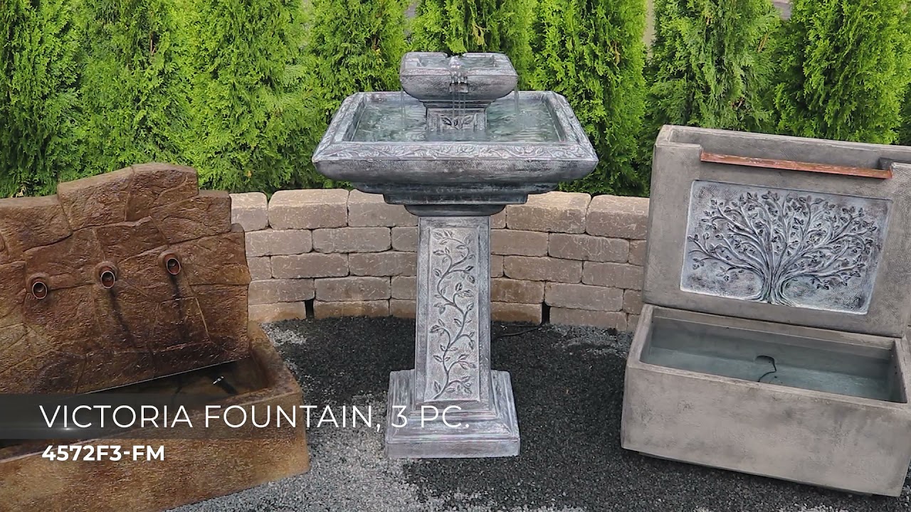 Video 1 Watch A Video About the Victoria Frosted Mocha LED Outdoor Floor Fountain