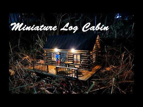 Making Miniature Log Cabin House(full build) / 미니어처 통나무집 만들기 DIY