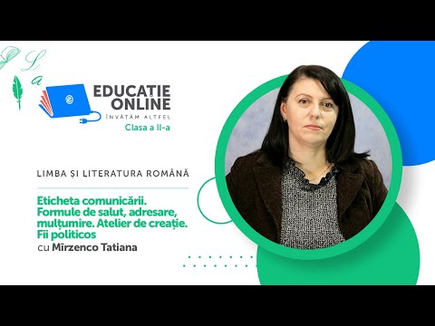 Limba și literatura română, Clasa a II-a, Eticheta comunicării. Formule de salut, adresare...