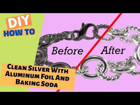 How To Clean Silver With Aluminum Foil And Baking Soda - without words! thumnail