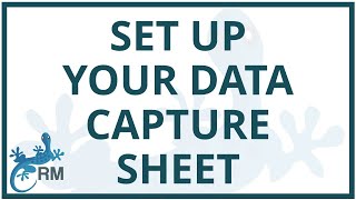 Excel: how to set up your data capture sheet