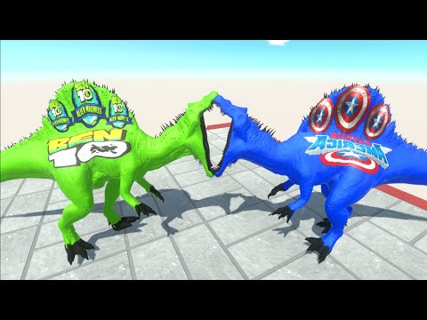 CAPTAIN AMERICA SPINOSAURUS DEATH RUN - Animal Revolt Battle Simulator