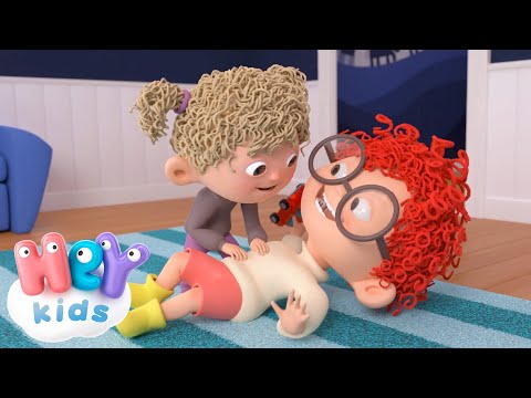 Tickle tickle tickle 🪽🤣 | Fun Songs for Kids | HeyKids Nursery Rhymes