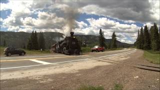 preview picture of video 'Cumbres and Toltec grade crossing at Coxo'