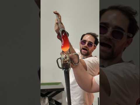 Watch Us Sculpt a Blazing Orange Pumpkin From Molten Glass! 🔥 #satisfying #glassblowing  #glassart