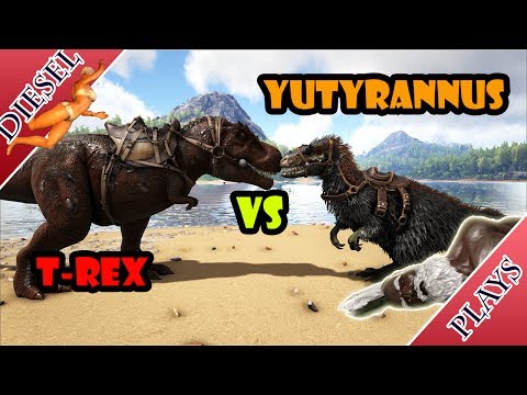 ART OF ARK - YUTYRANNUS VS T-REX!