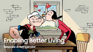 Samsung 🥬 Samsung x Popeye – “Bespoke AI Refrigerator Family Hub”