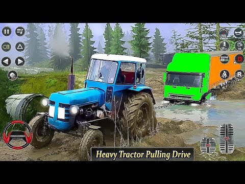 Real Cargo Tractor Pulling Simulator | offroad chained truck towing rescue | games | Safari gamer