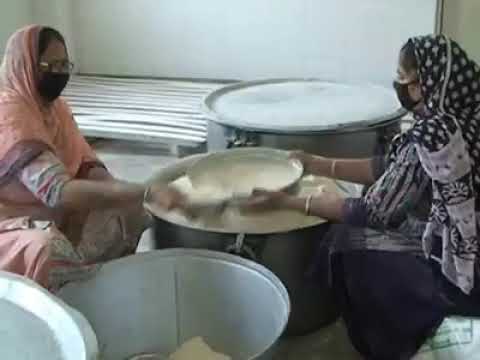 Food being prepared for people under quarantine at Samba Distt