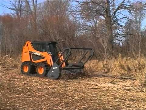 Loftness Timber Ax Hydraulic Skid-Steer Mounted Brush Cutter and shredder