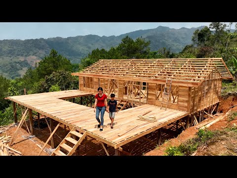 The girl transformed her old house into her dream log cabin in just 135 days