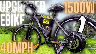 We Made a Slow Jasion EB5 E-Bike INSANELY Fast!! (1500W and 52V - 40MPH Build!!