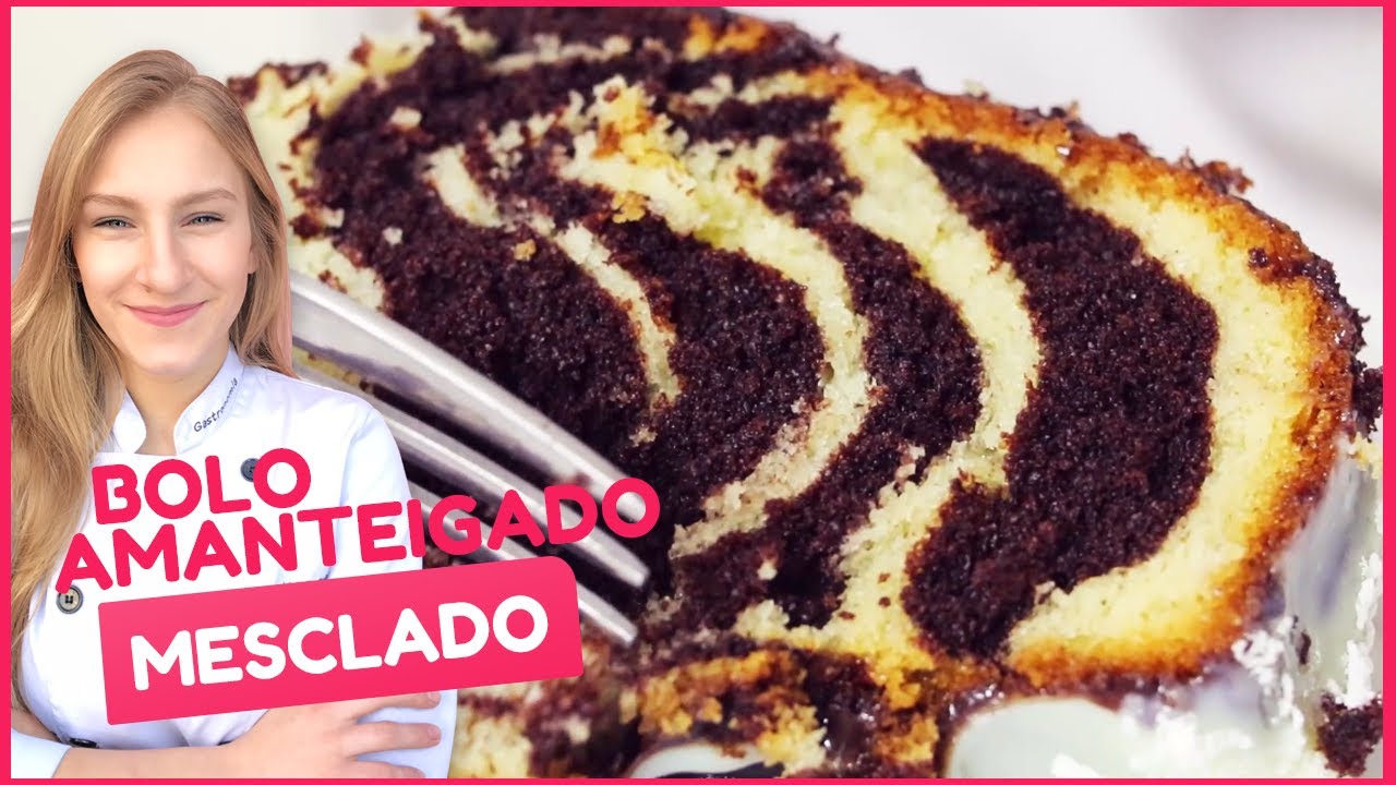 BOLO MESCLADO AMANTEIGADO (muuuito saboroso!) | ANDRIELI OLEKSZECHEN