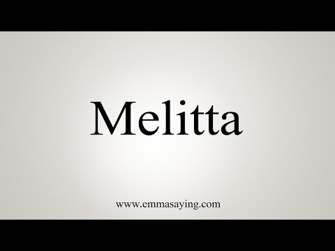 How To Say Melitta