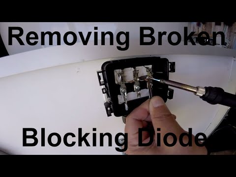 Removing broken blocking diode 12v solar panel