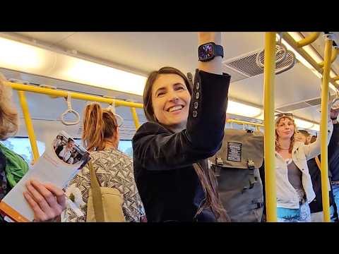 Passengers singing on train causes tears 😭 Loosen by Aly Halpert