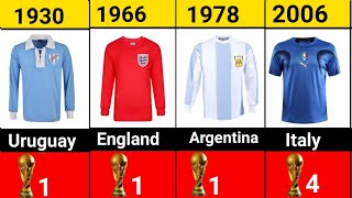 All World Cup Winners Football Kits | From 1930 - 2018